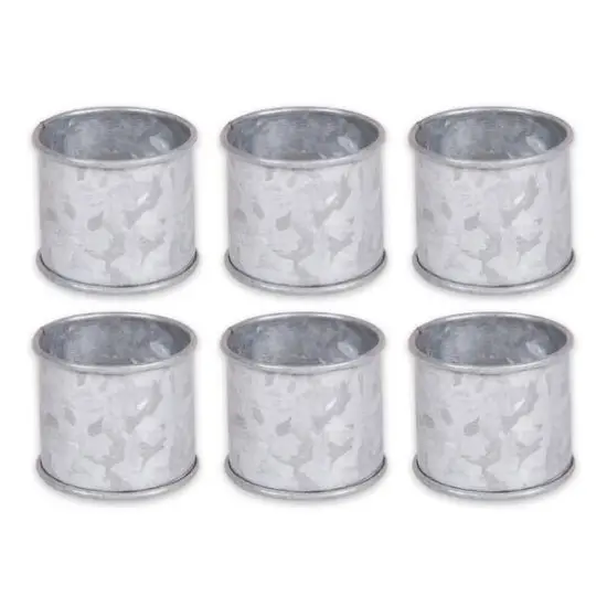 DII&reg; Galvanized Band Napkin Rings, 6ct. {1}