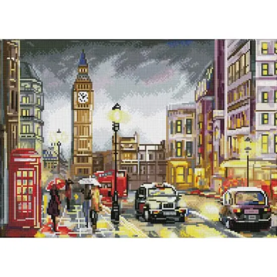 Diamond Dotz&reg; Intermediate London Scene Diamond Painting Kit {1}