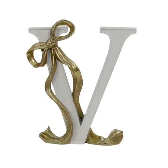 8.25" Gold Bow Monogram Letter by Ashland&reg; V {1}