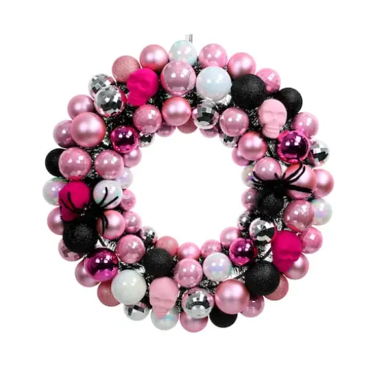 20" Pink & Black Ornament Wreath by Ashland&reg; {1}