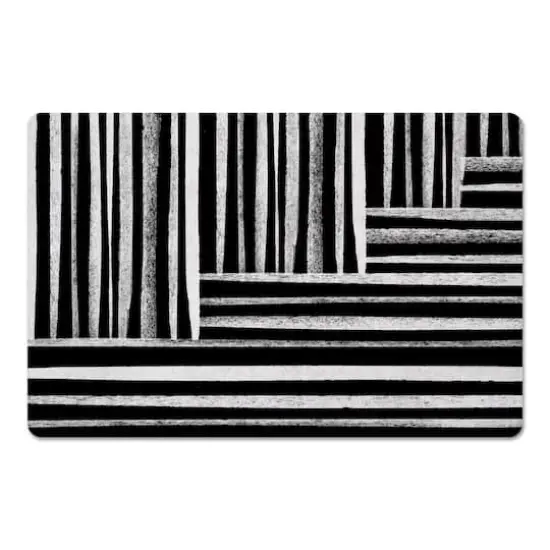Distressed Lines Pattern 27" x 18" Floor Mat {4}