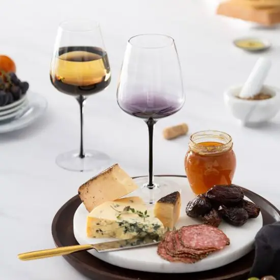 JoyJolt&reg; 17.8oz. Black Swan White Wine Glasses, 2ct. {3}