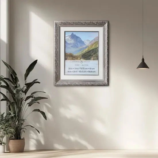 Home Silver Floral Frame with Mat by Studio D&eacute;cor&reg; {5}