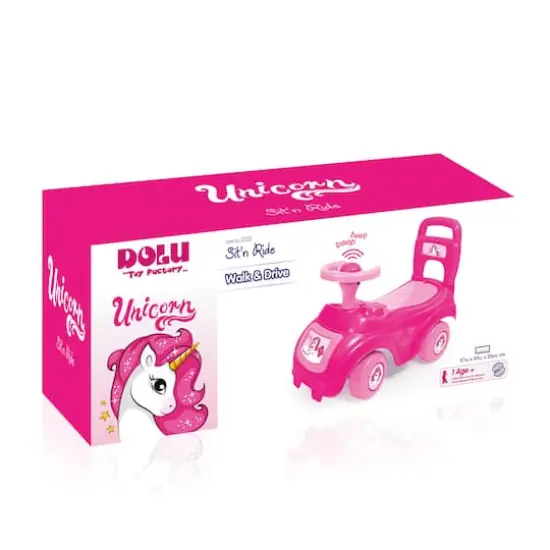 Dolu Toys Pink Unicorn Sit & Ride {4}