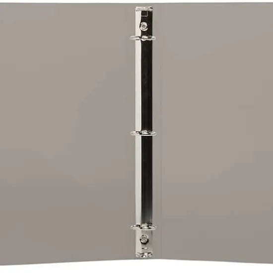 JAM Paper Designders&reg; Plastic 1" 3 Metal Ring Binder with Inside Pocket Smokey Gray {4}