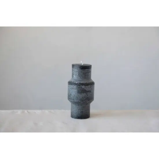 Hello Honey&reg; 3" x 6" Black Unscented Totem Pillar Candle {3}