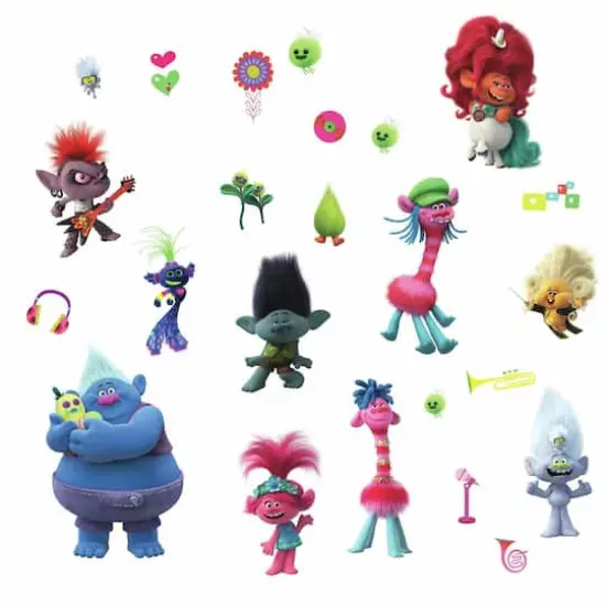 RoomMates Trolls World Tour Peel & Stick Wall Decals {1}