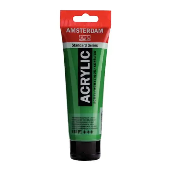 Amsterdam 120mL Standard Acrylic Paint 618 Permanent Green Light {1}