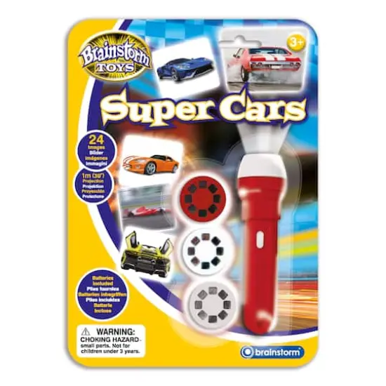 Brainstorm Toys Super Cars Flashlight & Projector With 24 Car Images {1}