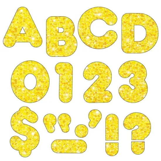 4" Uppercase Sparkle Ready Letters&reg; Yellow Sparkle {1}