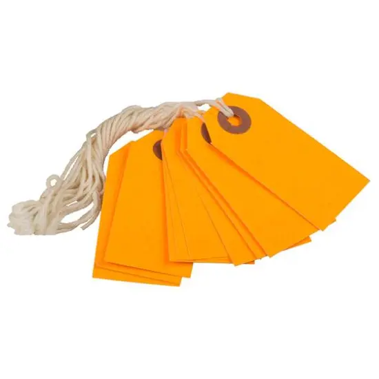 JAM Paper Tiny Gift Tags with String, 100ct. Neon Orange {4}
