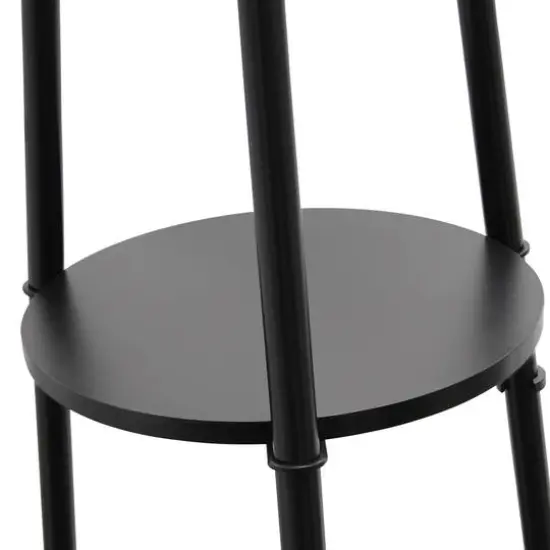 Simple Designs 62.5" Tripod 3 Tier Floor Lamp Black {9}
