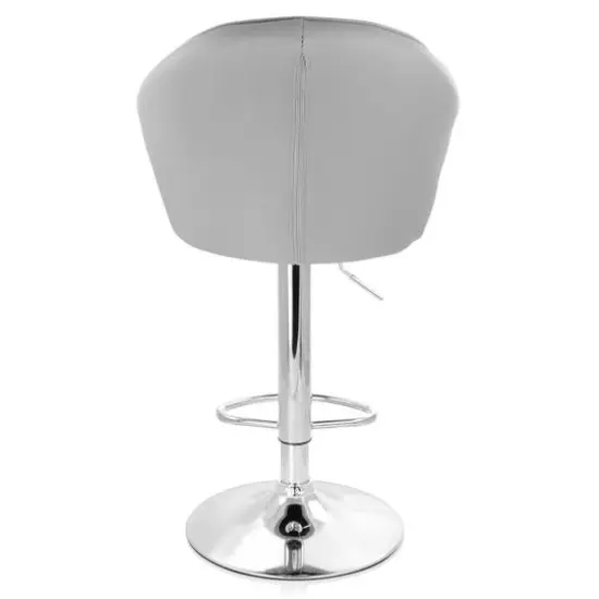 Elama Dark Gray Shell Faux Leather Bar Stool, 2ct. {6}