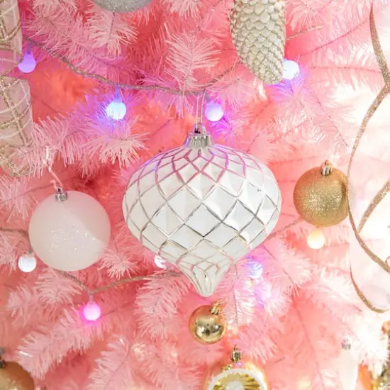 Glitzhome&reg; 18 Pack Elegant Silver Deluxe Large Shatterproof Ornaments {3}