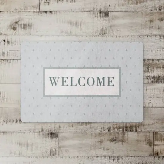 Welcome Plus Floor Mat Blue {3}