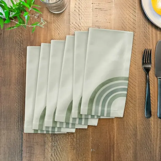 Green Rainbow 10" x 10" Cotton Twill Napkin {4}
