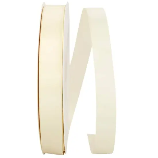 JAM Paper 7/8" x 100yd. Double Face Satin Ribbon Ivory {1}