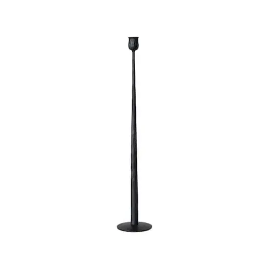 Hello Honey&reg; 24" Tall Black Hand-Forged Metal Taper Holder {5}
