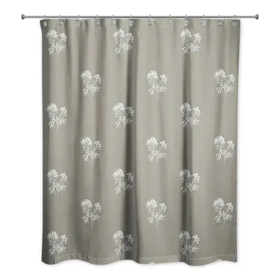 Small Blooms Shower Curtain Taupe {3}