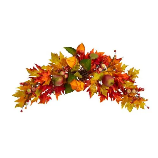 38" Maple Leaf & Berry Autumn Swag {1}