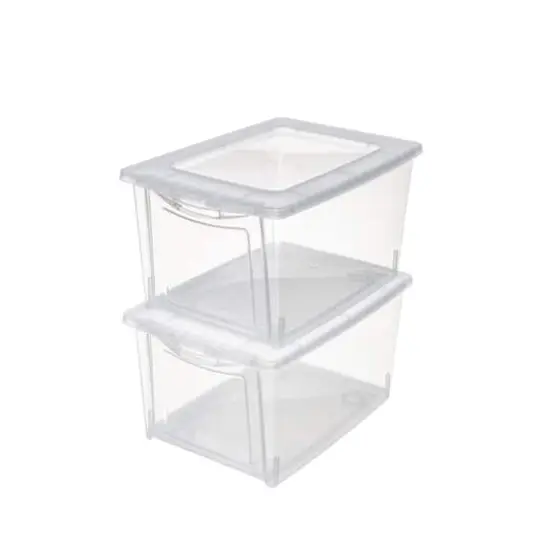 14.5" x 10" x 7.5" Clear Front Opening Storage Case with Lid by Simply Tidy&reg; {6}