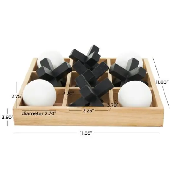 12" Decorative Tic-Tac-Toe Game Set {6}
