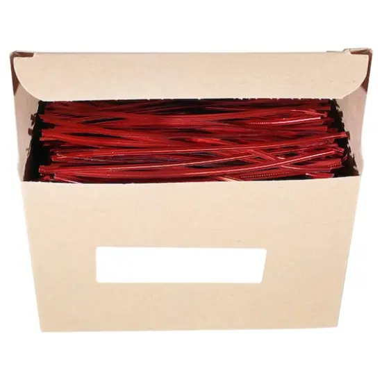 JAM Paper Home D&eacute;cor Trimmings 6" Metallic Twist Ties, 2,000ct. Red {1}