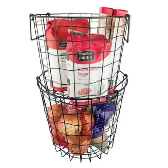 DII&reg; 10" Bronze Round Metal Basket {5}