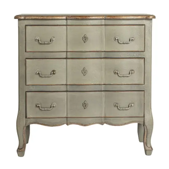 Hello Honey&reg; Distressed Gray Wood Dresser Cabinet {1}