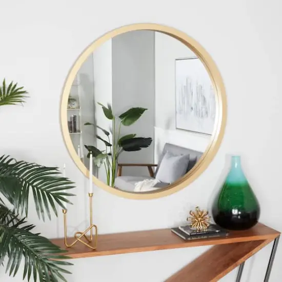 Gold Contemporary Wall Mirror, 42" x 2" x 42" {7}