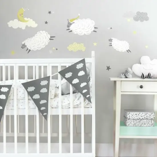 RoomMates Counting Sheep Peel & Stick Wall Decals {4}