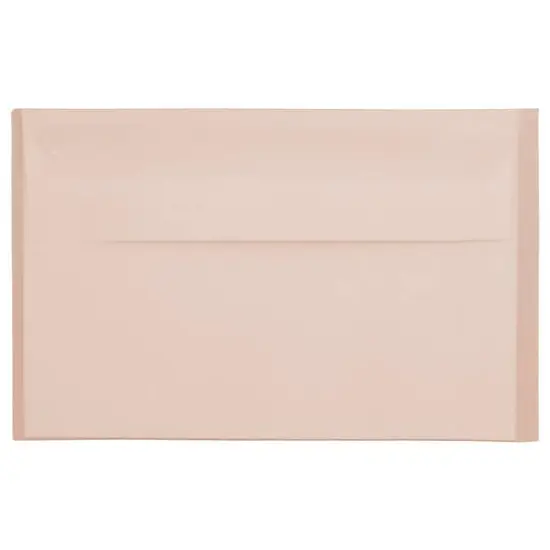 JAM Paper 5.43" X 8.62" Self Adhesive Closure Cello Sleeves, 100ct. Peach {7}
