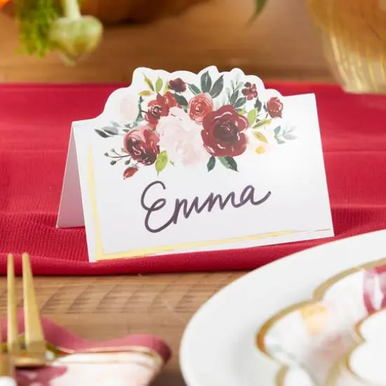 Kate Aspen&reg; Burgundy Blush Tent Place Cards, 50ct. {6}