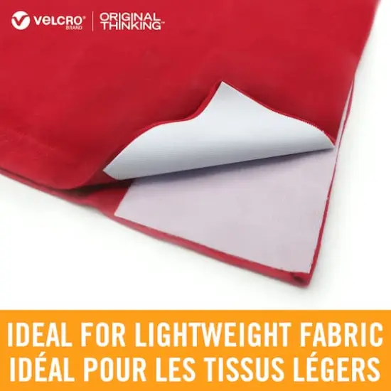 VELCRO&reg; Brand Sleek & Thin&trade; White Stick On Fastener Rectangle {6}