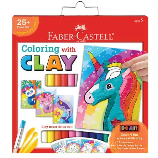 Faber-Castell&reg; Do Art Coloring with Clay Unicorn & Friends Kit {1}