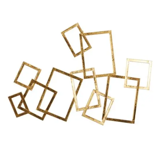 CosmoLiving by Cosmopolitan Gold Metal Contemporary Wall Decor {1}