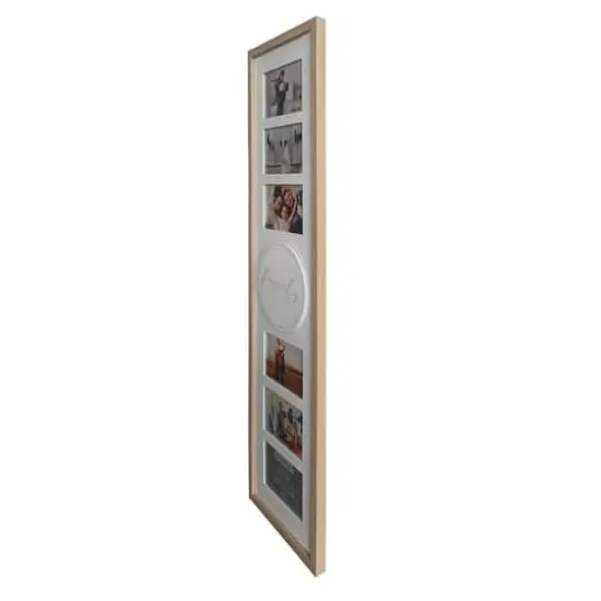 6 Opening 4" x 6" Natural Woodgrain Family Collage Frame with Mat by Studio D&eacute;cor&reg; {6}
