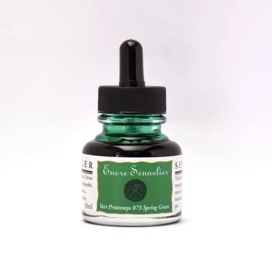 Sennelier Drawing Ink, 30mL Spring Green {1}
