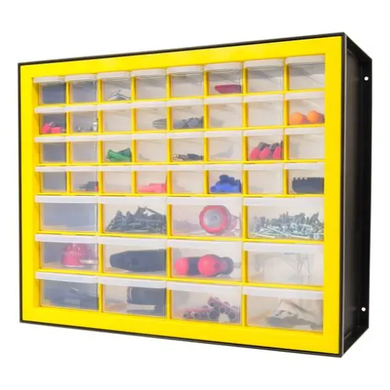 IRIS&reg; Yellow & Black 44-Drawer Parts Cabinet {5}