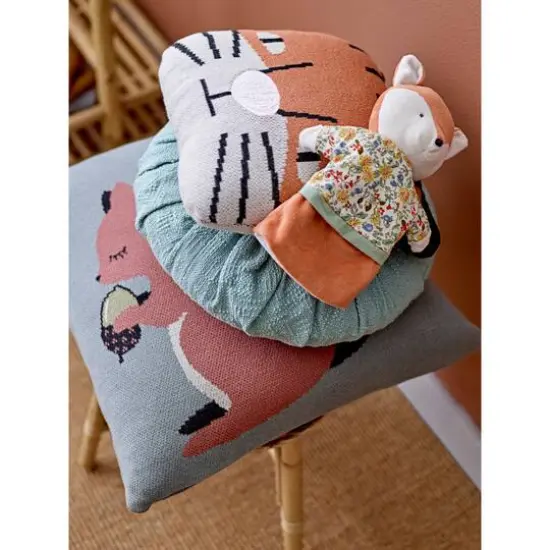 Hello Honey&reg; 12.5" Wood Stool with Rattan Legs {6}