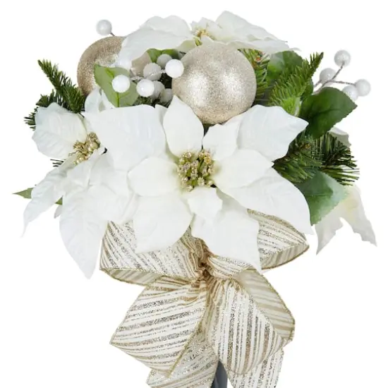 White Poinsettia Remembrance Cone by Ashland&reg; {3}
