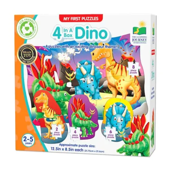My First Puzzles - 4 In A Box - Dino: 20 Pcs {1}