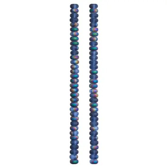 Blue Rondelle AB Glass Beads, 6mm by Bead Landing&trade; {4}