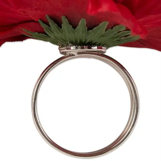 DII&reg; Peony Napkin Rings, 4ct. Deep Red {6}