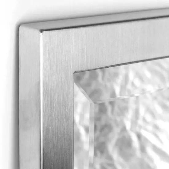 Head West Brushed Nickel Stainless Steel Beveled Accent Vanity Mirror {4}