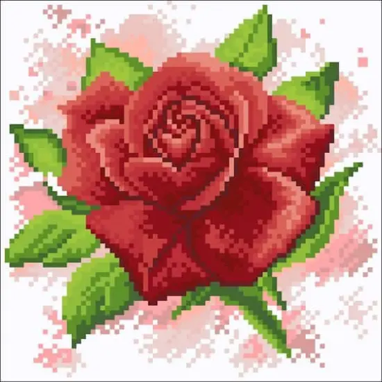 Crafting Spark Red Rose Field Diamond Painting Kit {1}