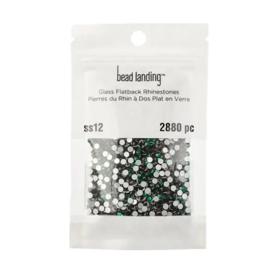 SS12 Glass Flatback Rhinestones by Bead Landing&trade; Emerald {4}