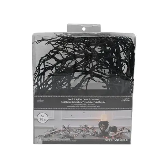 6ft. Orange LED Lighted Branch String Lights with Spiders by Ashland&reg; {4}