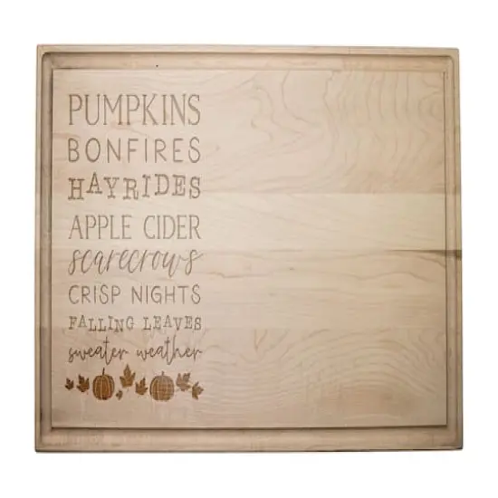 17" Autumn Things Maple Cutting Board {1}