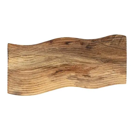 Hello Honey&reg; 16" Walnut Finish Grooved Mango Wood Cheese & Cutting Board {7}